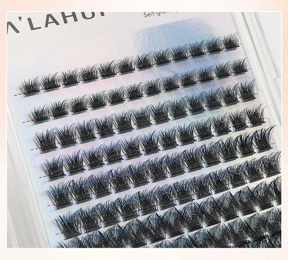 Ailaishi Gesegmenteerde Valse Extensie Cluster Diy Kit Coating Pincet Remover Koreaanse Cosmetica Eenvoudig Te Bedienen Wimpers Benodigdheden