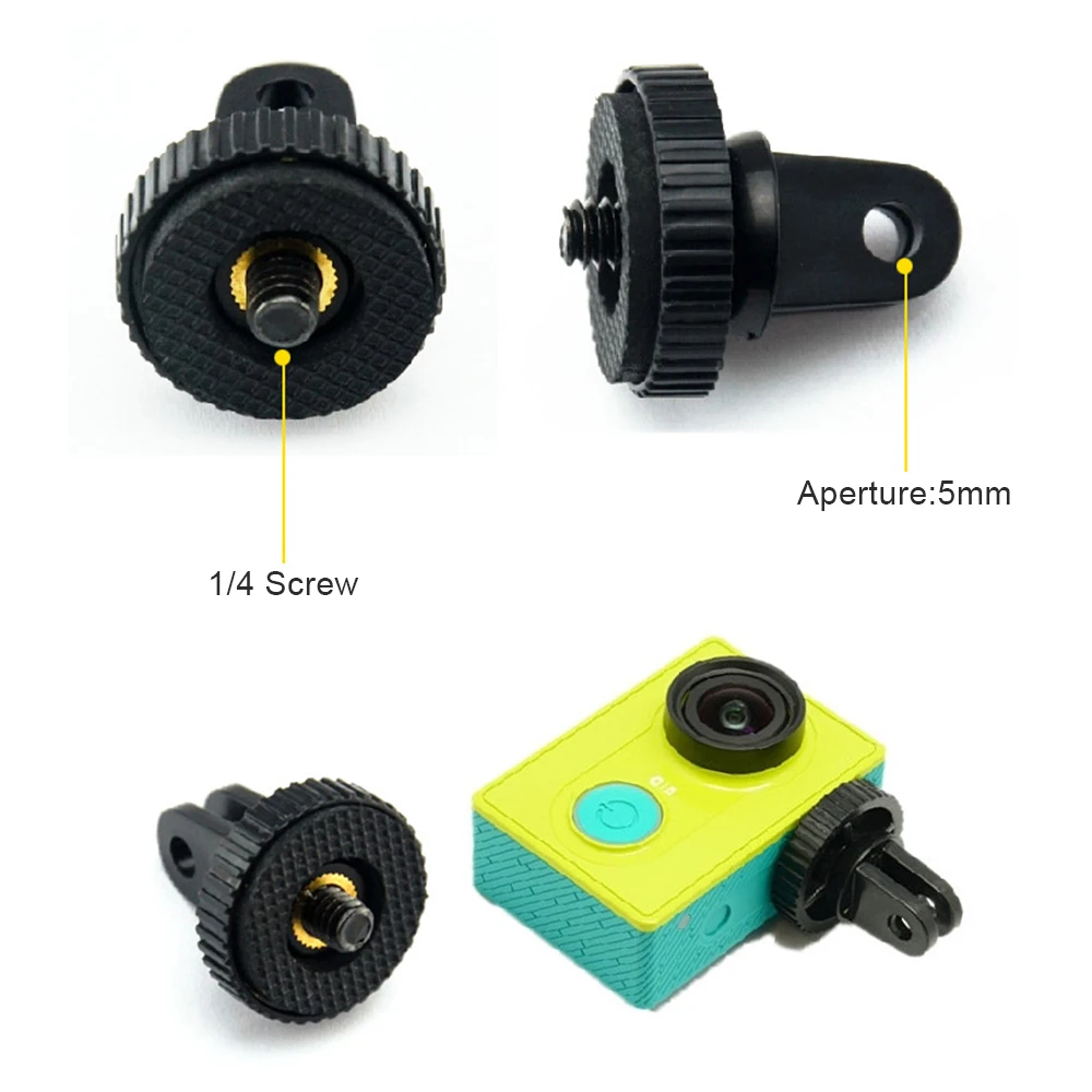 Portable Tripod Mount Adapter 1/4 Screw Head Adapter DSLR DV Accessories Kits Fit for GoPro Hero 8 7 6 5
