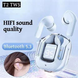 Auriculares inalámbricos T2 TWS con potencia LED, cascos con pantalla Digital, sonido estéreo, compatibles con Bluetooth 5,3 para Xiaomi
