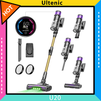 Ultenic U20 Cordless Stick Vacuum, 55,000Pa Suction, 1.5L Dustbin, 60-Min Runtime, 65cm Bendable Wand, 7-Stage Filtration, Dynamic Interactive Display