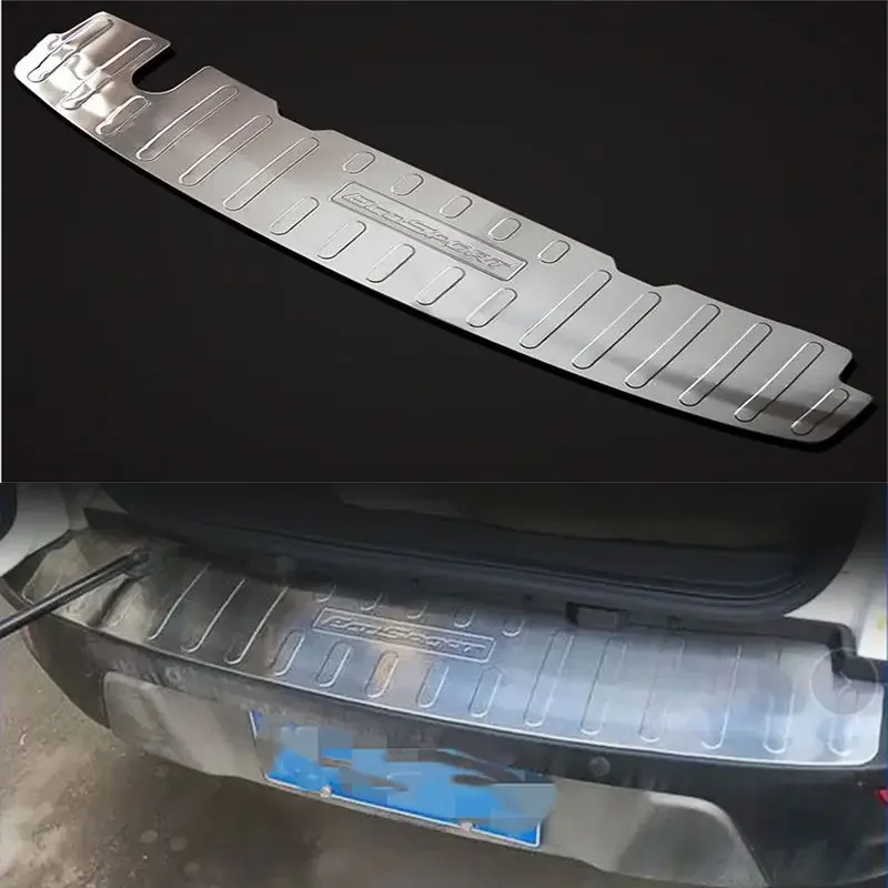 For Ford EcoSport 2013-2018 2019 2020 Stainless Rear Trunk Bumper Protector Step Panel Sill Plate Trim  Cove