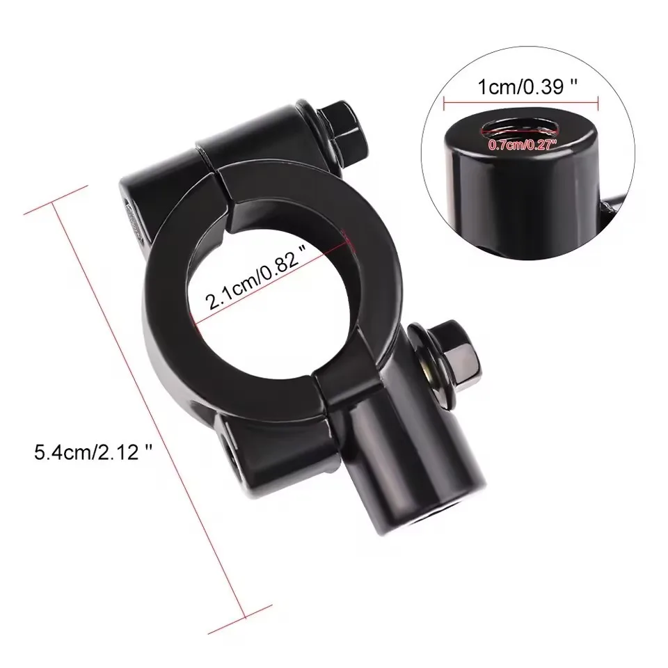 1PC Motorcycle Mirror Mount 8MM / 10MM Motorcycle Modified Rearview Mirror Seat Moto Mirror Bracket Adapter Handlebar Bracket