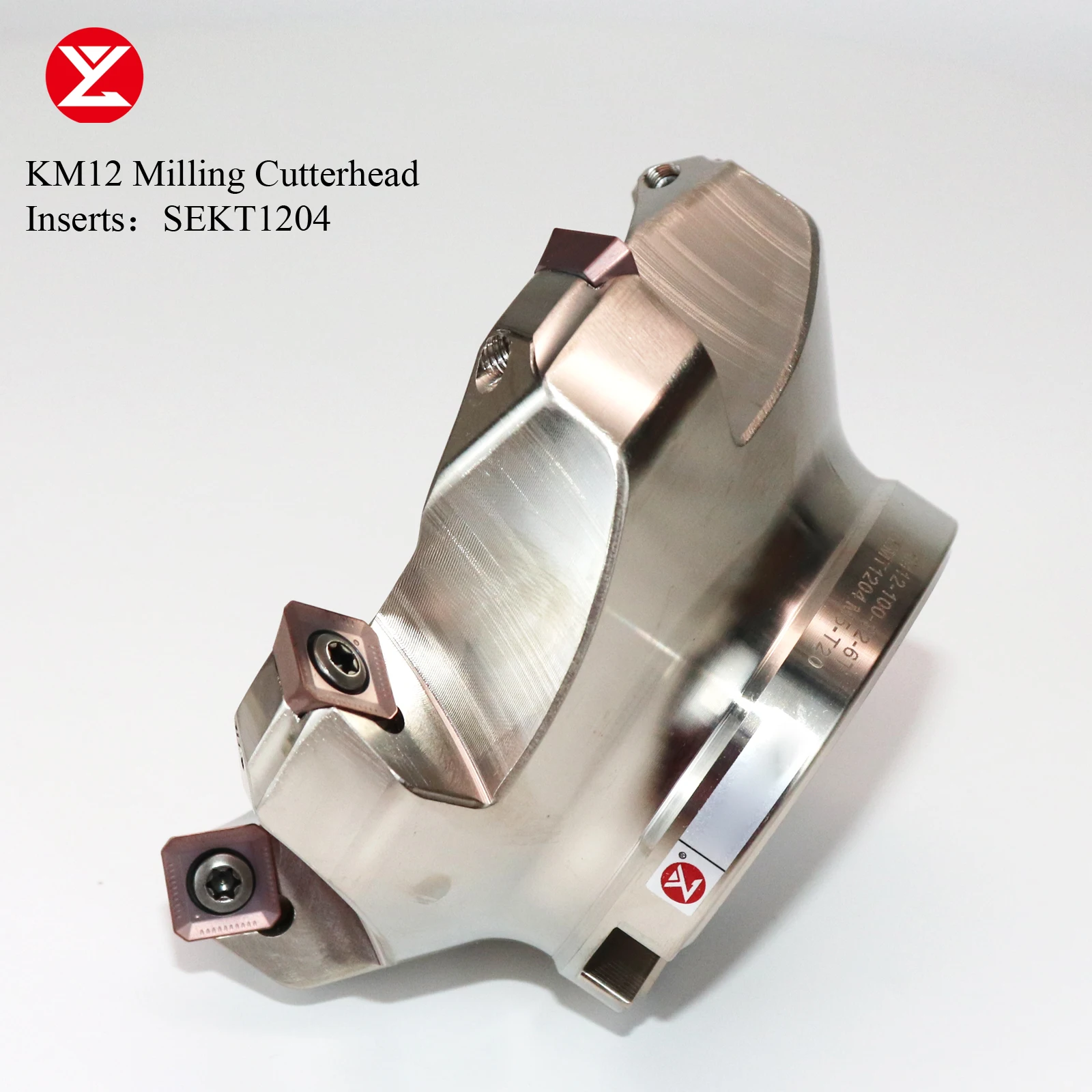 KM12 Face Milling Cutter 50 63 80 100mm Milling Head is Suitable for Milling Cutter Handle of SEKT1204AFTN Inset 42CrMo Material