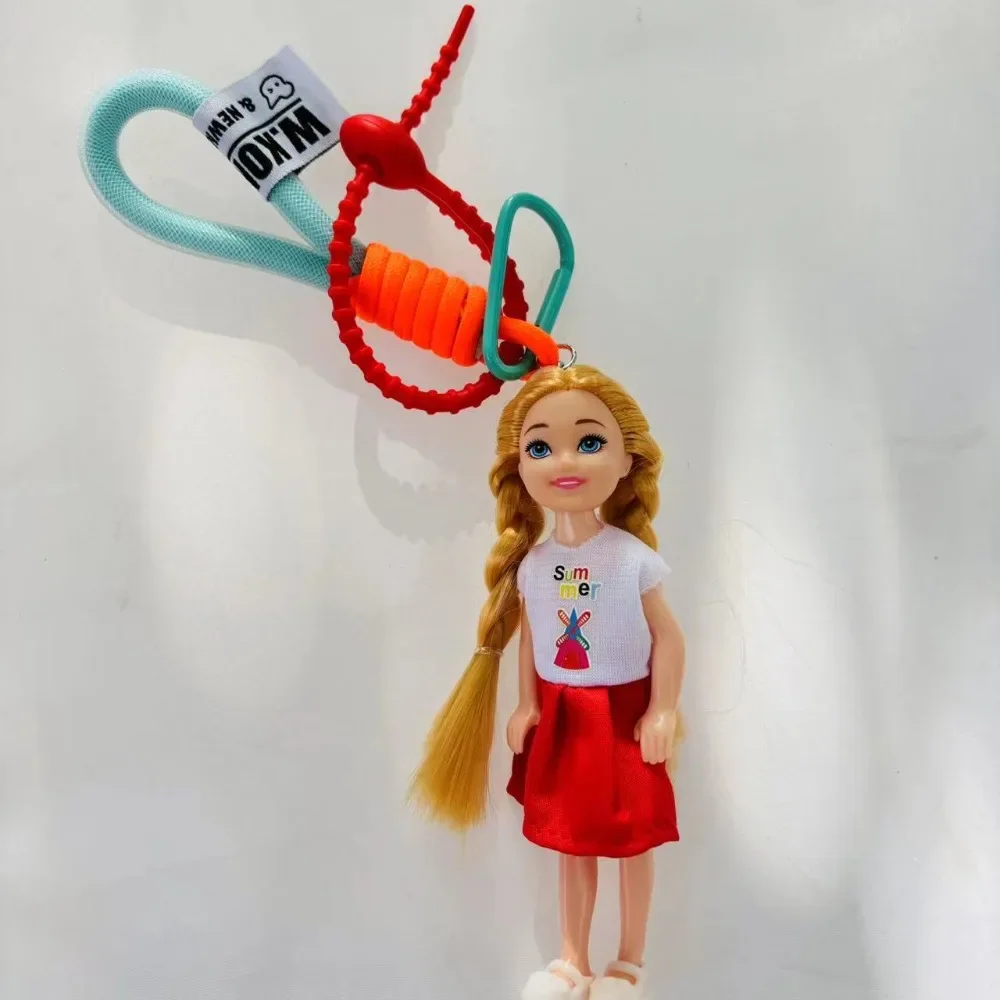 New Cute Doll Pendant Hanging Ornament DIY Change Clothes Car Key Ring Keychain for Barbie Doll Pendant