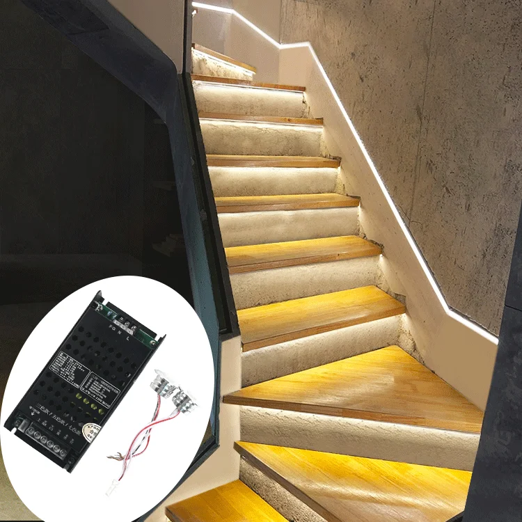 Main Wire Model Human Body Induction Step Light Strip Smart APP Control RGBCW Stair Light Bars with 10m Wall Running Light Strip