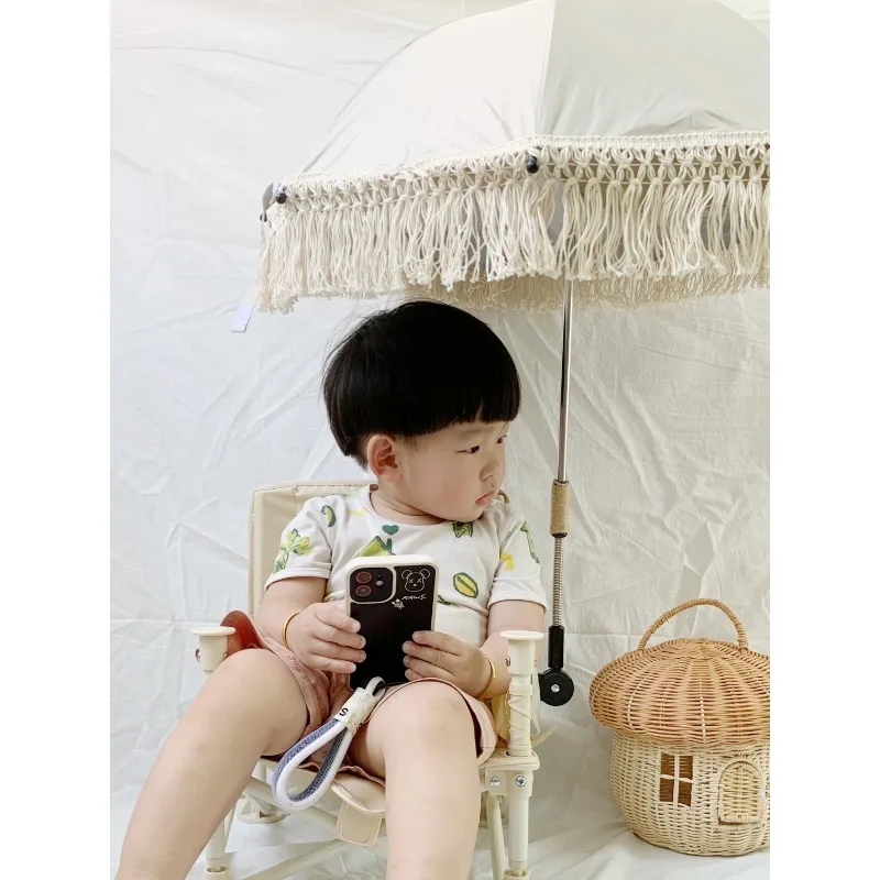 

INS Same Baby Umbrella Portable Cart Sun Protection Umbrella UV Protection Bicycle Sun Umbrella Outdoor Beach Umbrella