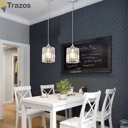 Nordic LED Restaurant Study Bar Single Head Simple Modern Light Luxury Creative K9 Crystal Chromium Chandelier Home Decoration