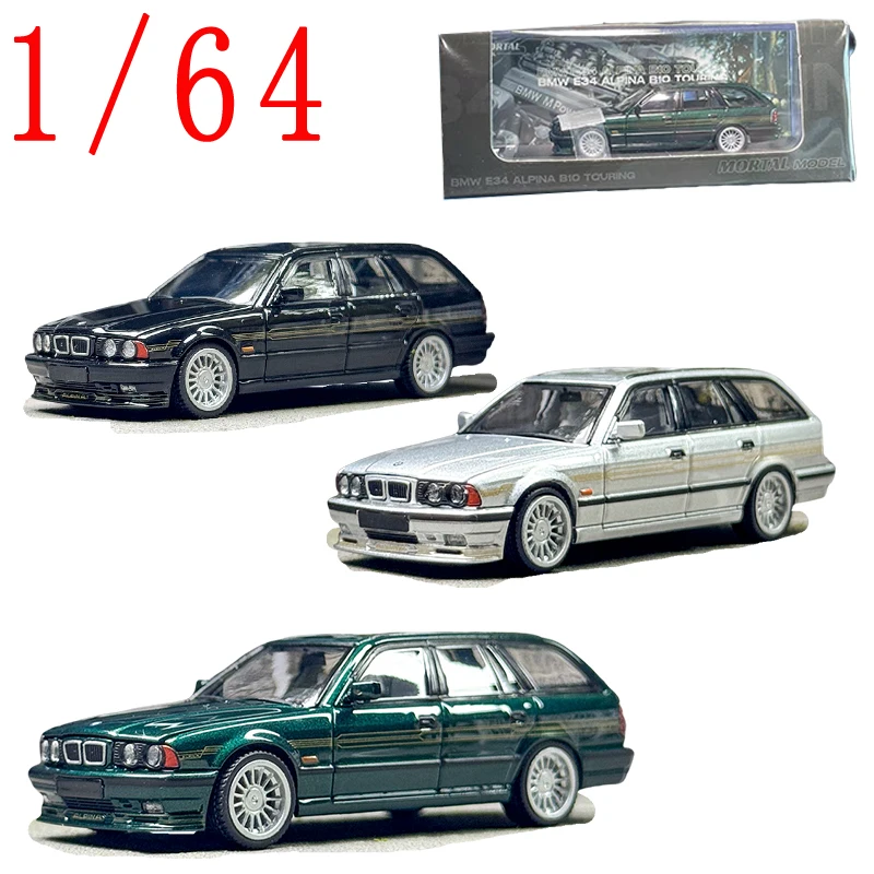

Mortal Diecast 1/64 Scale BMW E34 ALPINA B10 TOURING Car Model Alloy BMW E34 Station Wagon Car Model Gift Collection Ornament