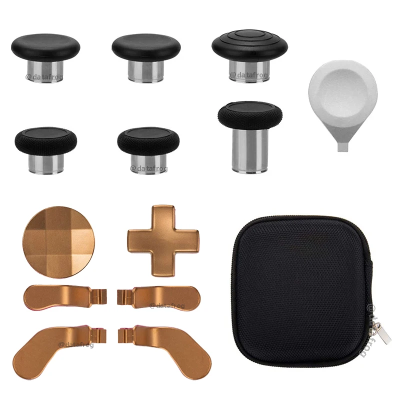 DATA FROG Metal DPad Trigger Paddles Replacement Thumbstick For Xbox One Elite Series 2 Metal Paddles Thumb Grips Accessories