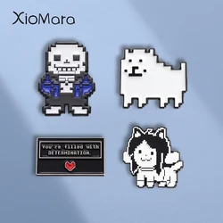 Sans Undertale Emaye Pimleri Özel Oyun Broş Yaka Rozetleri Karikatür Takı Hediye Çocuklar için Arkadaşlar