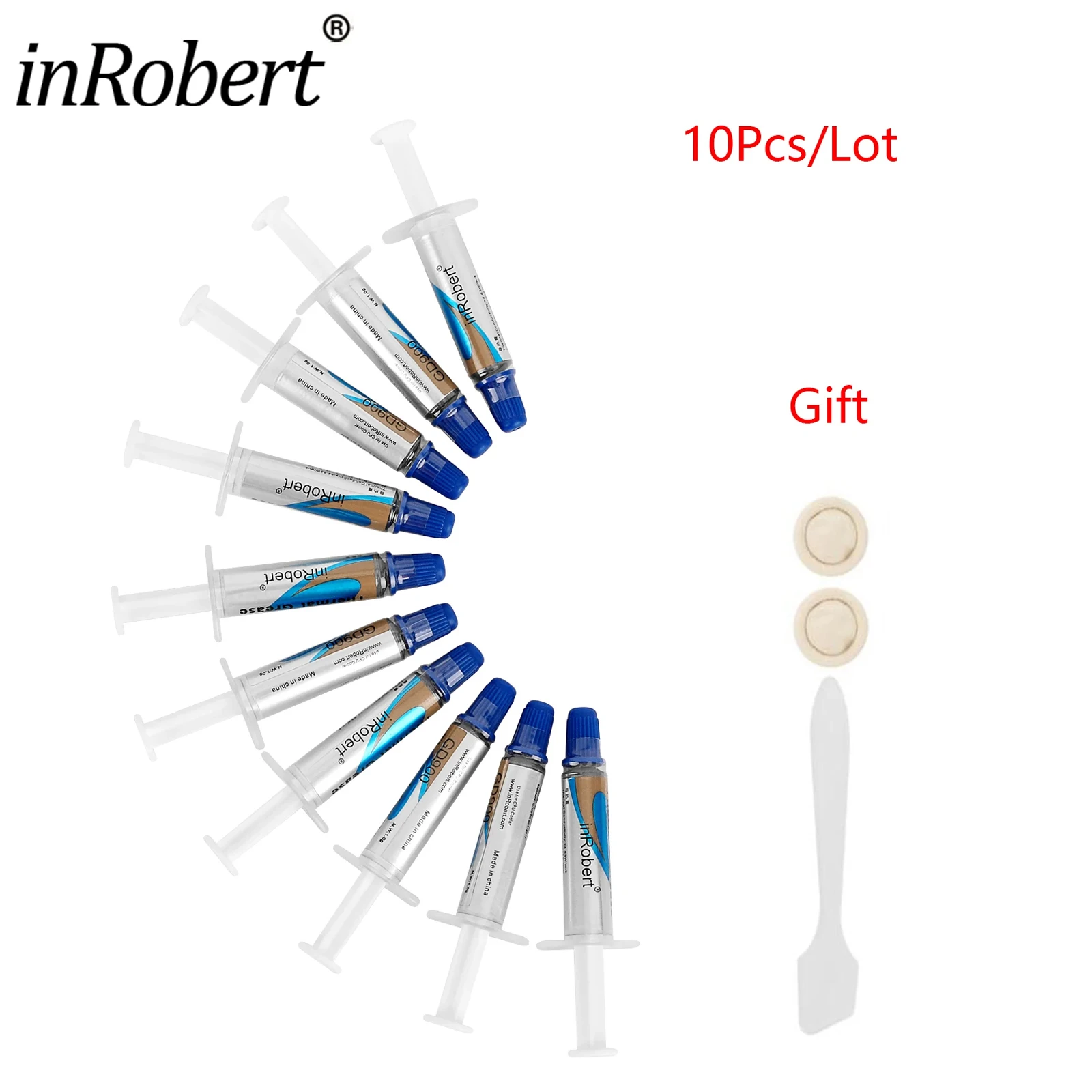 10pcs/lot Thermal Grease Paste 10g Syringe Packaging Silicone Plaster Thermal Conductive Grease Paste for CPU Heat Sink