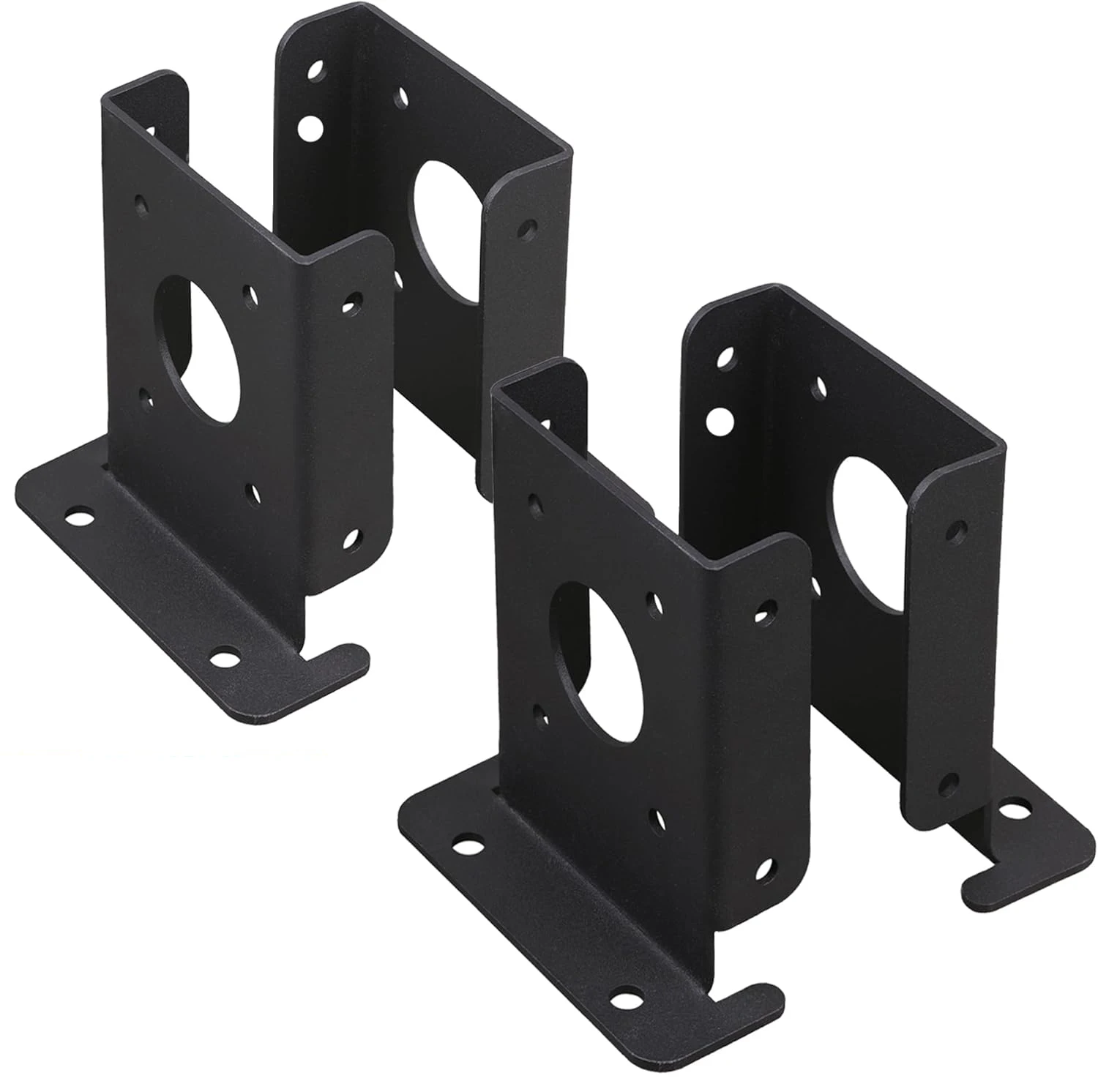 4Pcs Adjustable 4x4 Wood Fence Pergola Post Base Brackets kit Heavy Duty Post Anchor Base Brackets for Deck Railing Mailbox