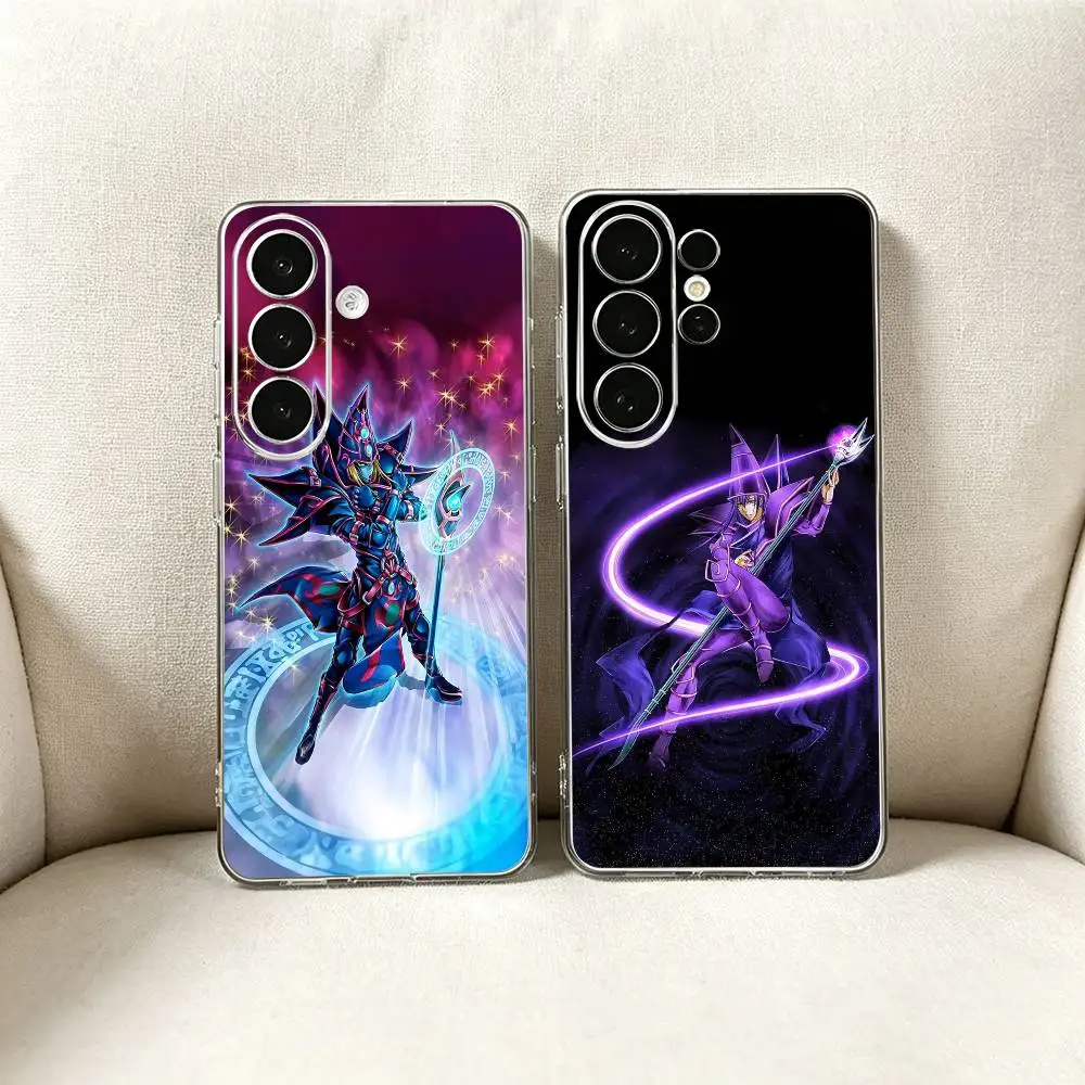 Y-Yu-Gi-Oh Dark -Magician Girl & Dark Magician Clear Phone Case for Samsung S25, S24, S21, FE, S22, S23, S30, Ultra,Plus, Lite