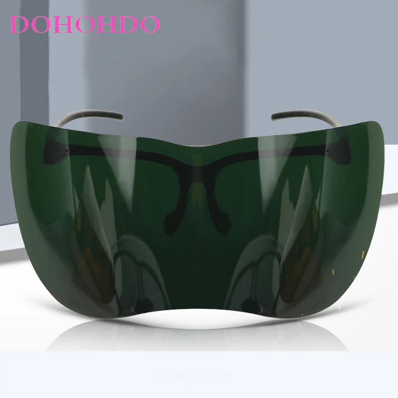 UV400 Trendy Punk Oversized Goggles Mask Personality Women Men Drive Sunglasses Luxury Brand Outdoor Cycling Windproof Eyewear