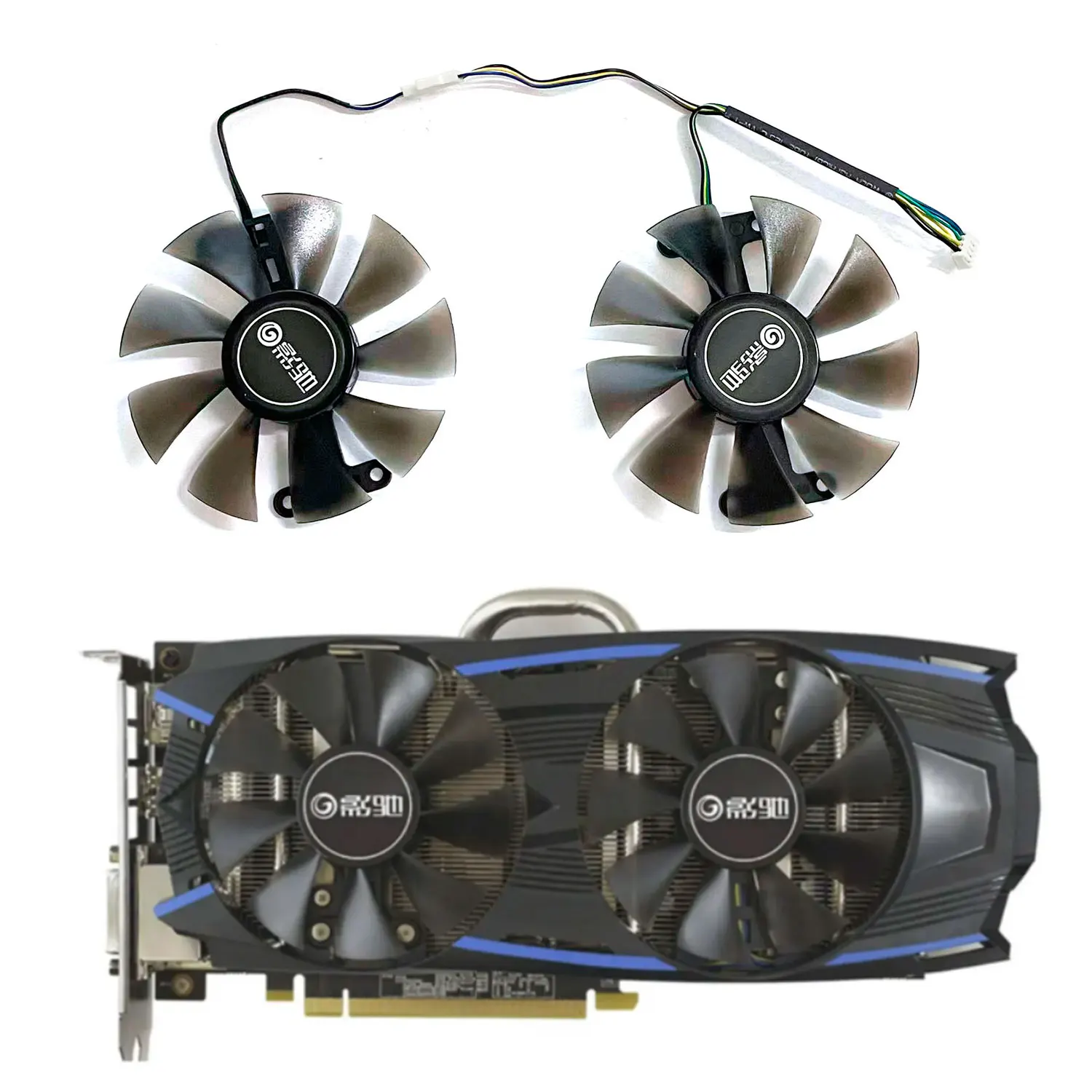 

New For GALAX GeForce GTX1060 1063 960 950 EXOC OC Graphics Card Replacement Fan GA91S2U