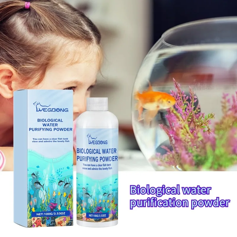 Wasserreiniger für Aquarien, Algenentferner, Pulver, Aquarium-Reinigung, Moosentferner, Wasserreiniger für klares Wasser, sofortiges Auflösen