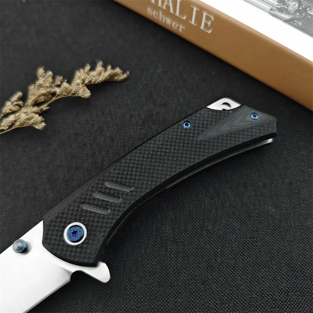 NEW CM102 Folding Pocket Knife D2 Blade G10 Handle High Quality Outdoor EDC Survival Camping Hunting Cutting Tools Men‘s Gift