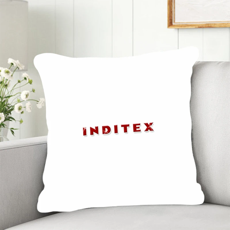 Home square pillow bedroom sofa leisure comfortable pillow living room INDITEX LOGO Fashion Cushion cover pillowcase Home Decor