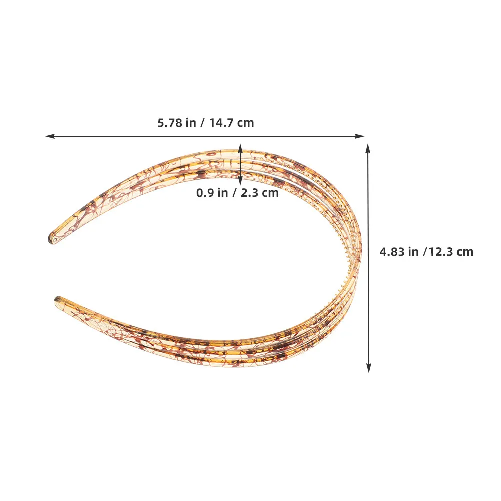 2Pcs Non Slip Plastic Headbands for Women Hair Headband Three Layer Teeth Design Face Washing Makeup Workout Spa
