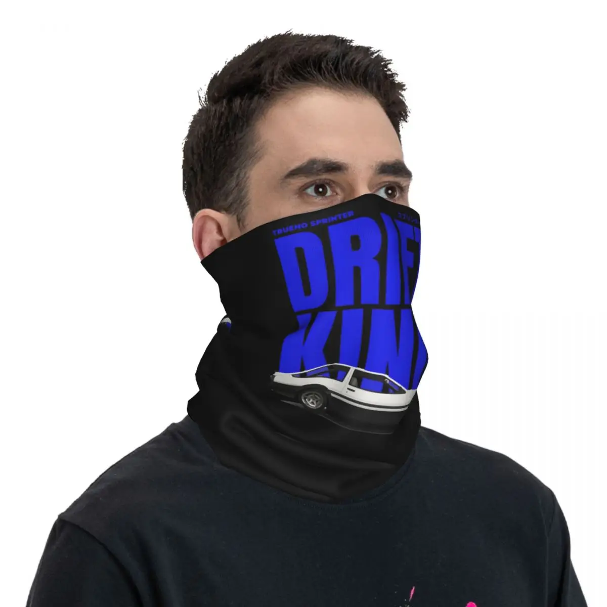 Toyota Trueno Sprinter JDM Naklejka samochodowa Motocross Bandana Neck Gaiter Printed Initial D Face Scarf Running Unisex Adult Windproof