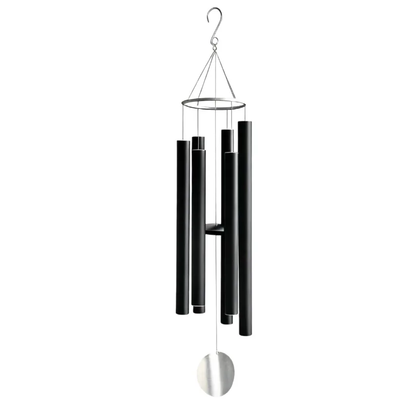oversized Japanese music wind chimes 88-inch metal handmade pendant frosted black bell purely handmade