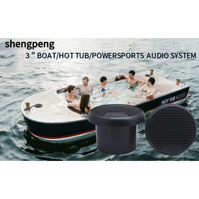 3 Inch Waterproof Marine 2 Way Full Range Stereo System 140W Surface Mount for Boat Motorcycle Car free shopping