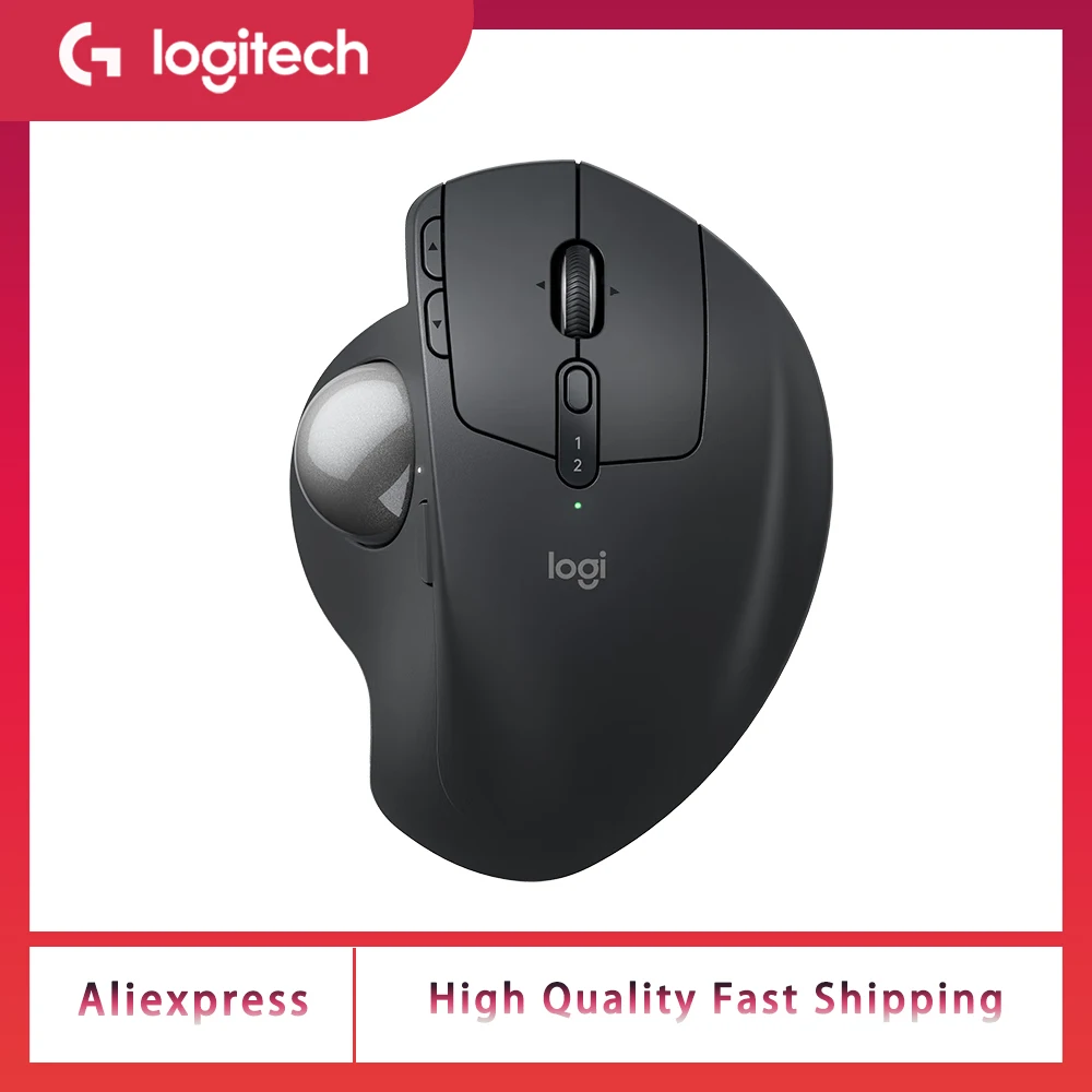 

Logitech MX Ergo S Wireless Trackball Mouse, Wireless Ergonomic Mouse With Bluetooth and Encrypted Dongle, 6 Programmable Butt