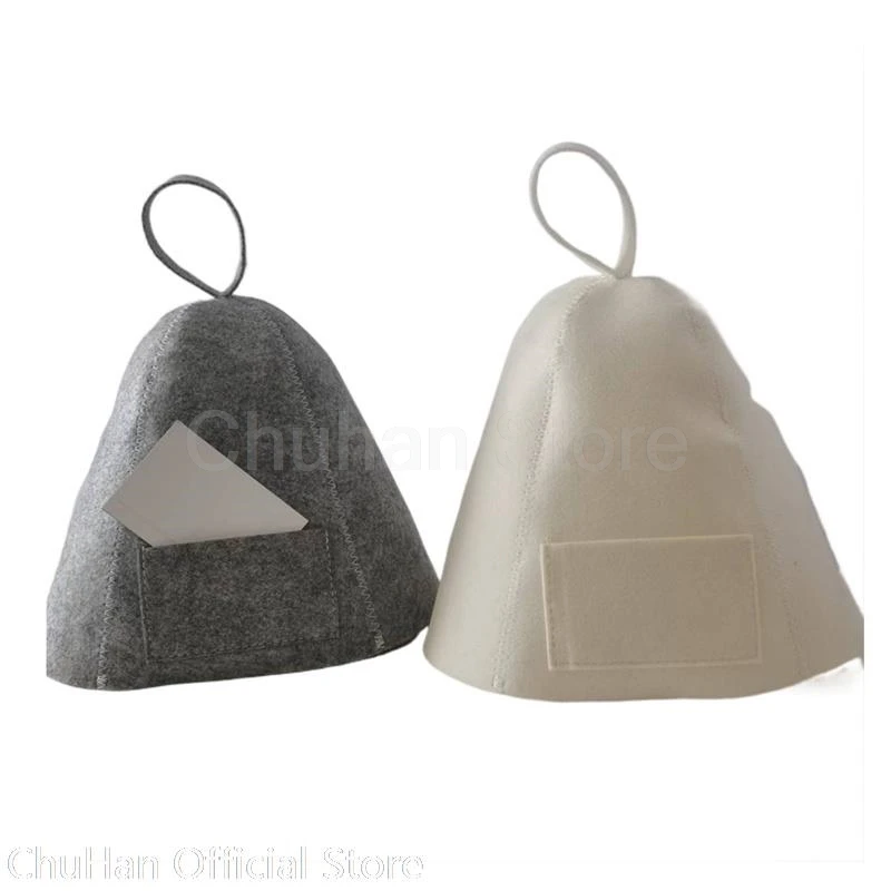 ChuHan cappello da Sauna in feltro di lana cappello da doccia in feltro di lana ricamato Anti calore per Sauna Banya Bath House protezione della testa