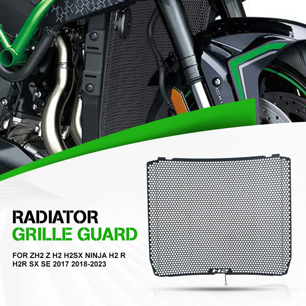 

For KAWASAKI ZH2 Z H2 H2SX Ninja H2 R H2R SX SE 2017 2018 2019 2020 2021 2022 2023 Radiator Grille Guard Protector Grill Cover