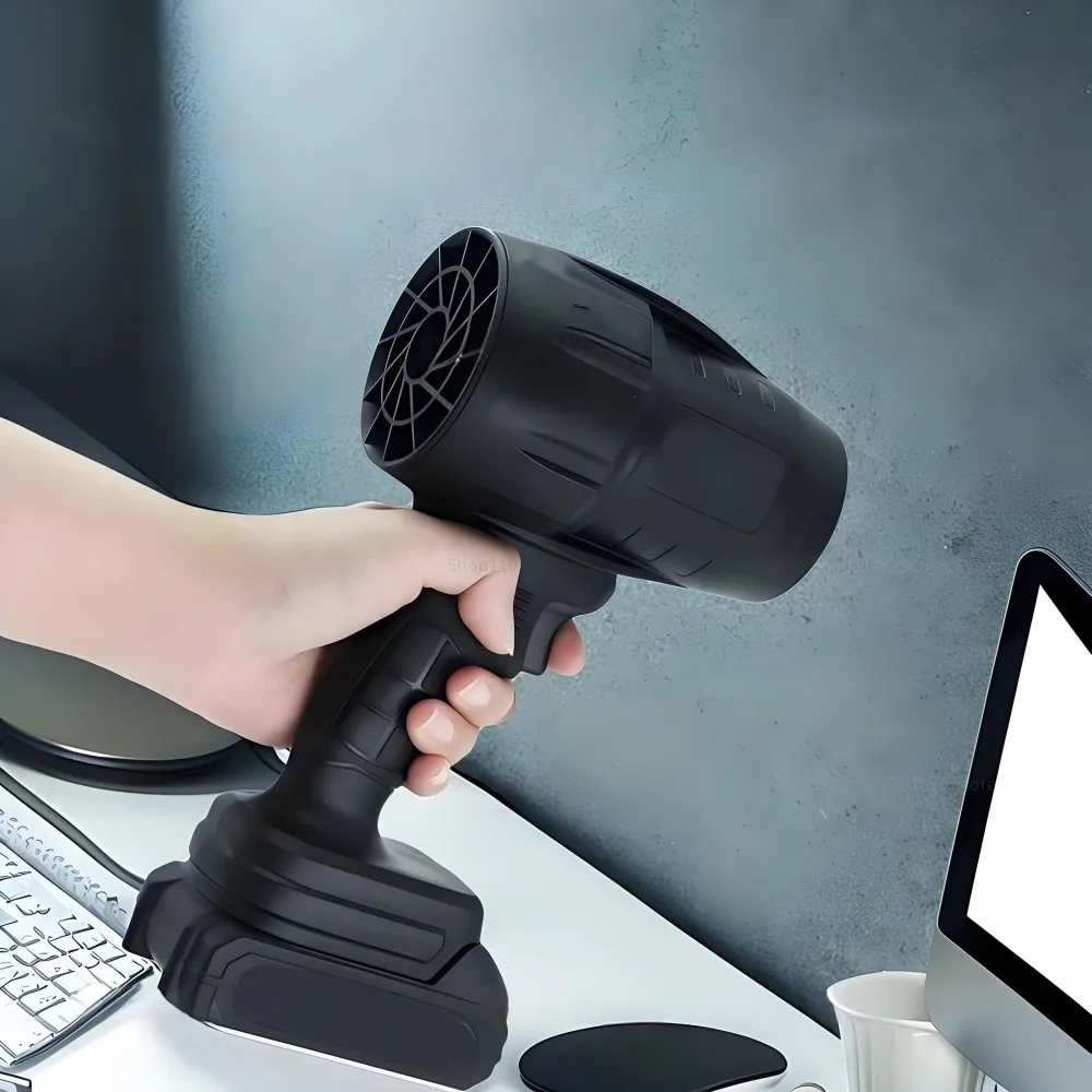 Gwałtowny wentylator turbinowy do suszarki do włosów do czyszczenia opadłych liści, kurzu z komputera, śniegu i piasku. Mocna dmuchawa elektryczna (bez baterii)