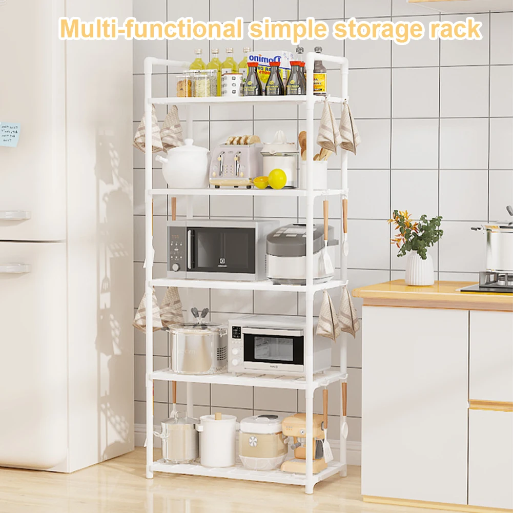 

5 Tier Storage Shelves Adjustable Storage Rack 66 Lbs Capacity Standing Shelf for Kitchen Pantry Closet Bathroom Laundry Garage