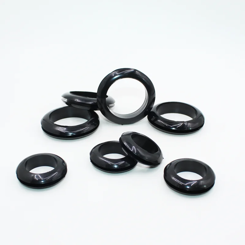Doppelseitiger schützender Spulenloch-Draht aus schwarzem Gummi, O-Ring-Verteilerkasten, durch Drahtring, Dichtungsring, Ösen, Kabel – Detail 2