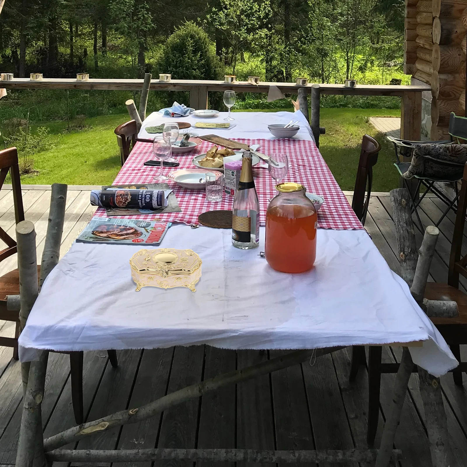 

1pc Toothpick Box Automatic Opening Decorative Storage Case For Toothpicks Cotton Swabs Dental Floss Holder Organizer Kitchen