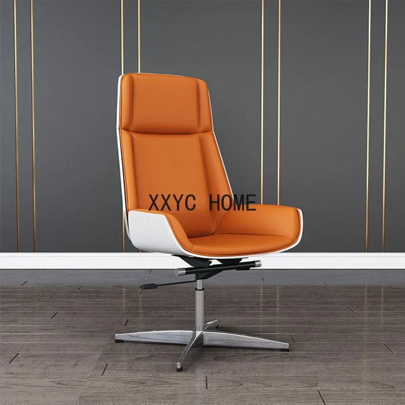 Executive  Conference  Cowhide Ergonomic Computer Parlor Reclining