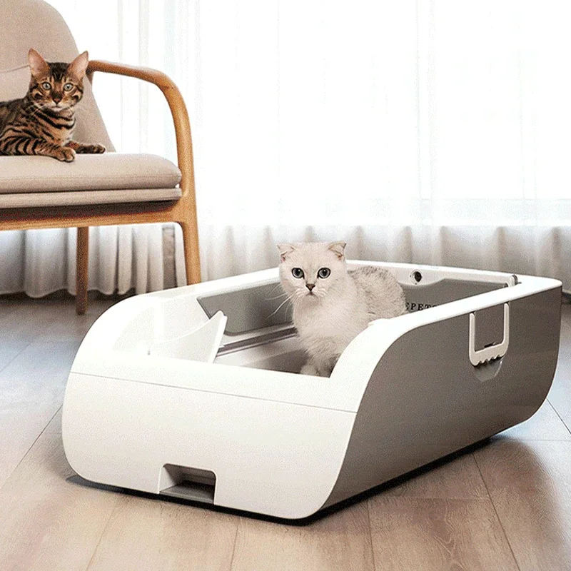 Intelligent Cat Litter Basin Automatic Basin Automatic Cleaning Sterilization Deodorization Shovel Cat Toilet Safe Semi Closed