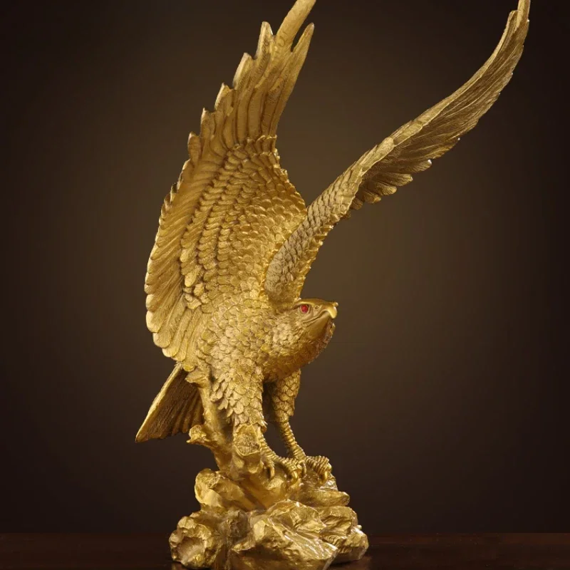 Copper Eagle Ornament Great Exhibition Inspired Fengshui Decor Office Spread Wings Sculpture  Copper Crafts Decor Piece