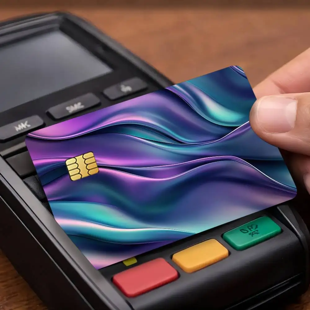 Silk Credit Card Stickers Skin For Bank Debit Decorative Protection Scratch-resistant Gift 4PCS
