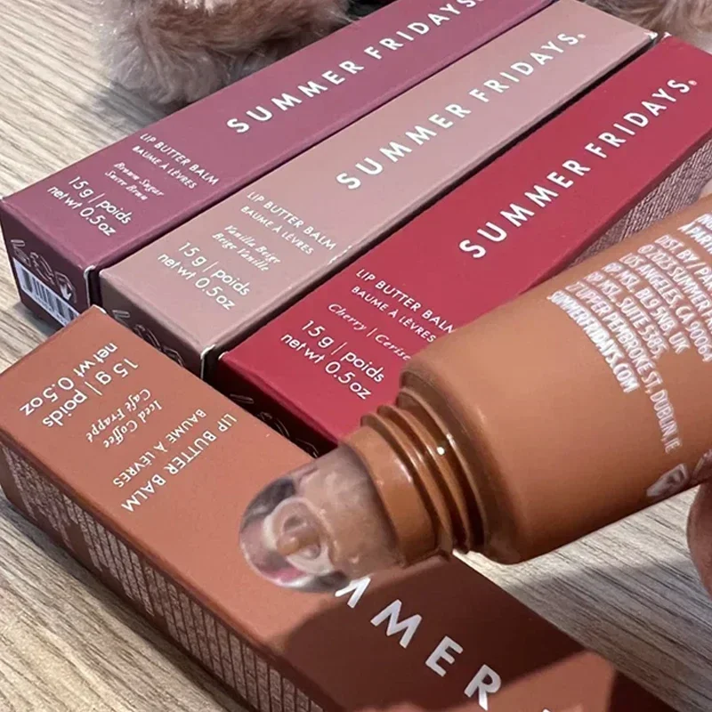 New Fashion Luxury Summer Fridays Balsamo per labbra Idratante Levigante Labbra morbide Cosmetici Zucchero rosa Vaniglia Beige Trucco Cura delle labbra