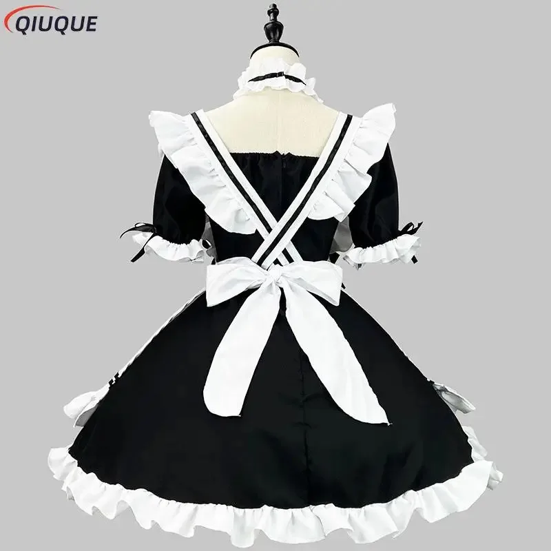 Traje de sirvienta japonesa de CyS-5XL, vestido encantador de Lolita para niña, disfraz de Cosplay, uniforme Kawaii Harajuku de café con gato dulce y bonito de talla grande
