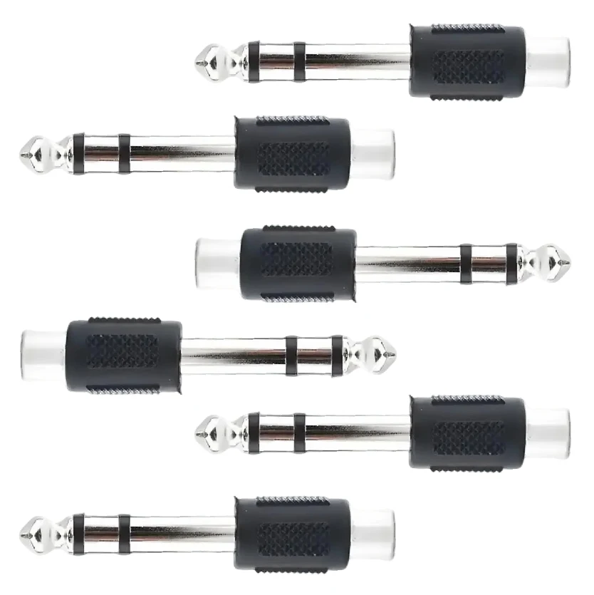 Amplifier Mixer Instrument Cable Audio Connector RCA Female To 6.35mm Mono Plug Adapter