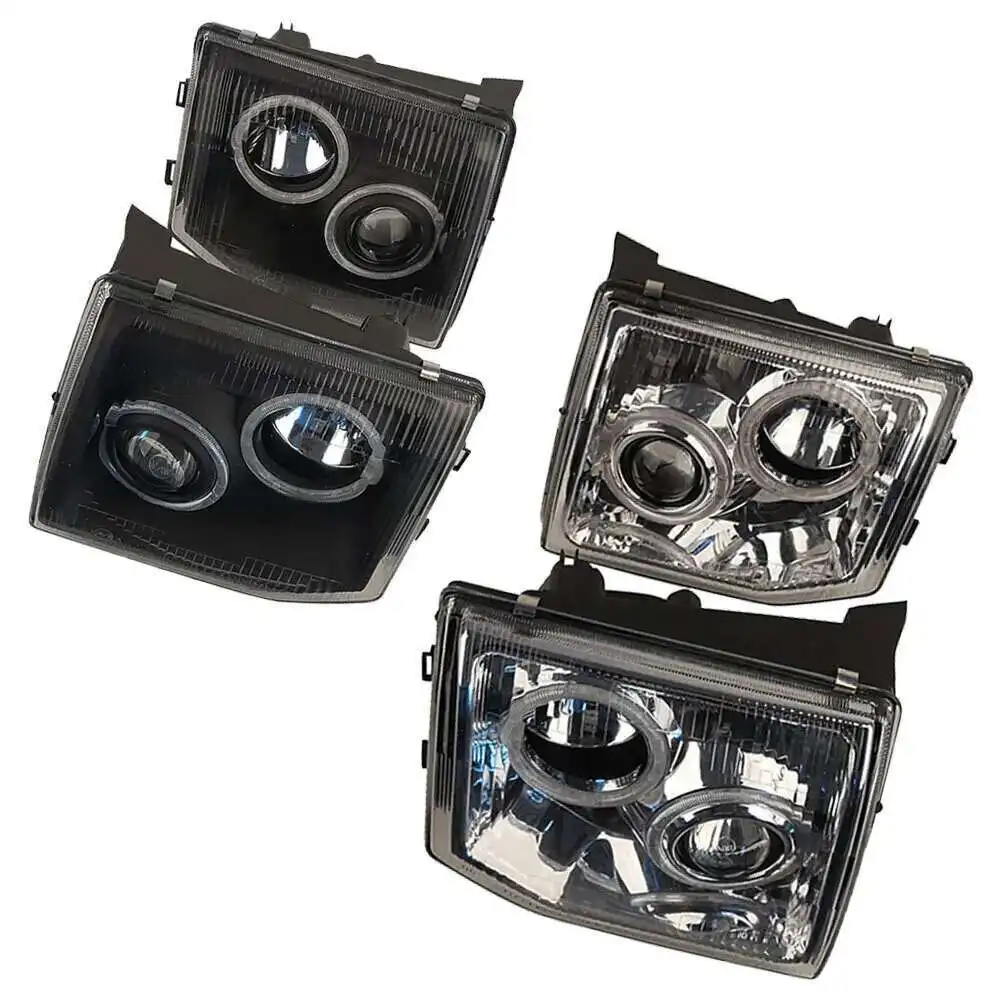 

2PCS Car Headlight For Mitsubishi Pajero LED Angel Eye Lens V31 V33 V34 V43 V44 V45MB831066 MR439139 MR387534 MB831078 1992~00