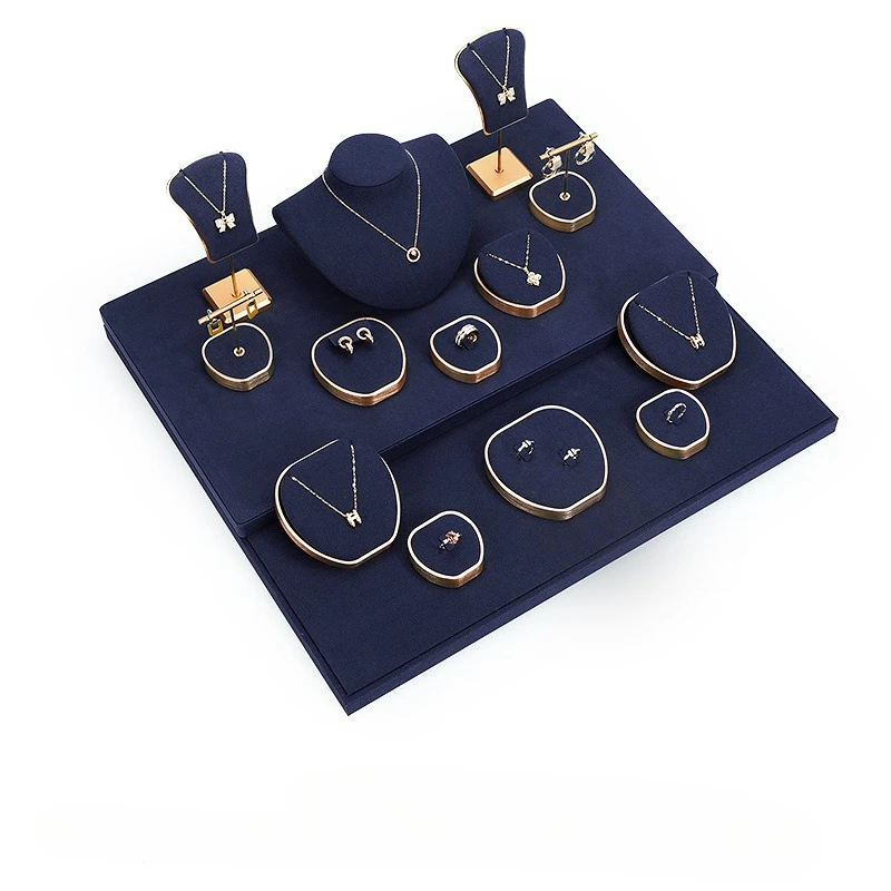 

New blue microfiber jewelry display stand earrings bracelet earrings jewelry display props