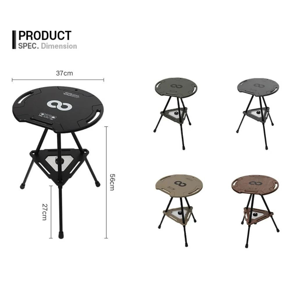 Outdoor Tactical Table Multifunctional Liftable Round Table Lightweight Picnic Desk Camping Folding Table