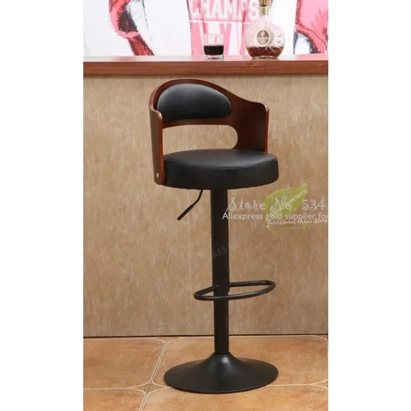 

Барный стул в стиле ретро. Железный барный стул со стабильной металлической основой. Поворотный барный стул с регулируемой высотой и поддержкой спины.