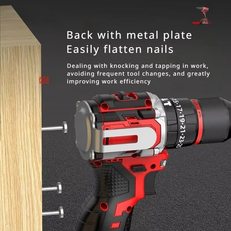 Chigo 16.8V Brushless Cordless Electric Drill 120N.m Impact Driver Li-ion Battery Screwdriver Powerful Electric Power Tools