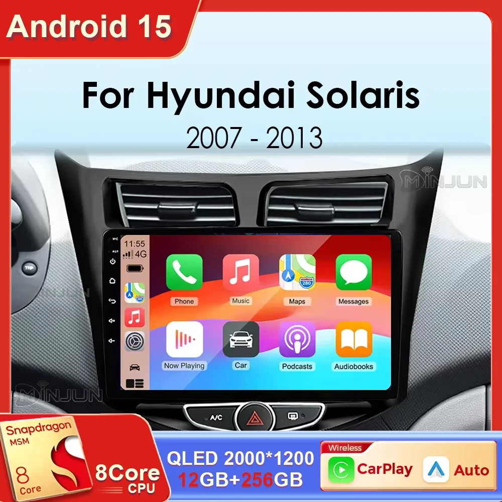 

Android 15 Car Radio For Hyundai Solaris Verna Accent 1 2010 - 2016 Multimedia Video Player Navigaion GPS 2 din 4G DVD Head unit