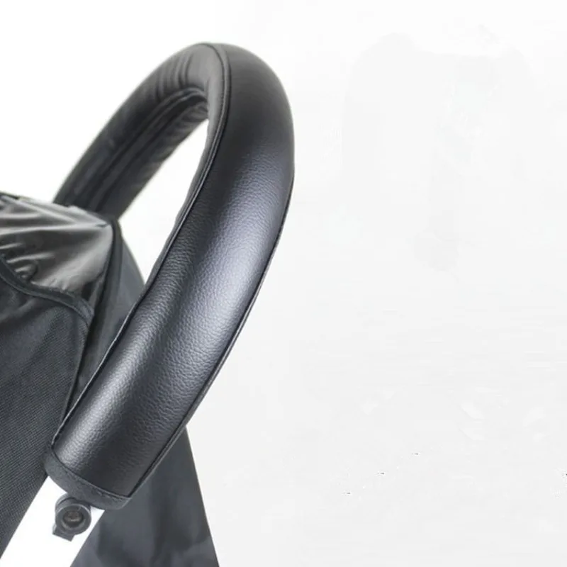 

Перчатки с подлокотником для детской коляски, аксессуары для коляски, перчатки с ручкой из искусственной кожи, можно сложить, моющаяся молния, универсальная