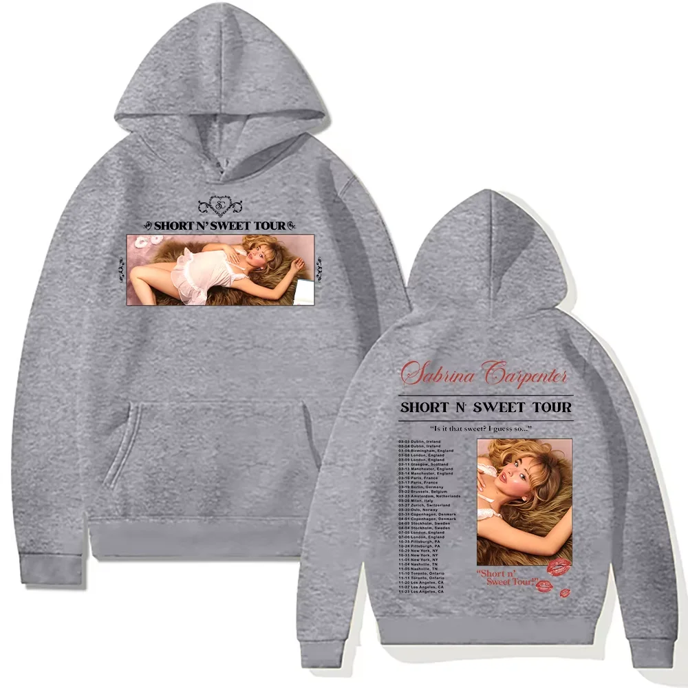 سترة بغطاء للرأس قصيرة N Sweet 2025 من Sabrina Carpenter بلوفر جمالي حلو حالم ريترو Esthetische Kleding سترة بغطاء للرأس كبيرة الحجم