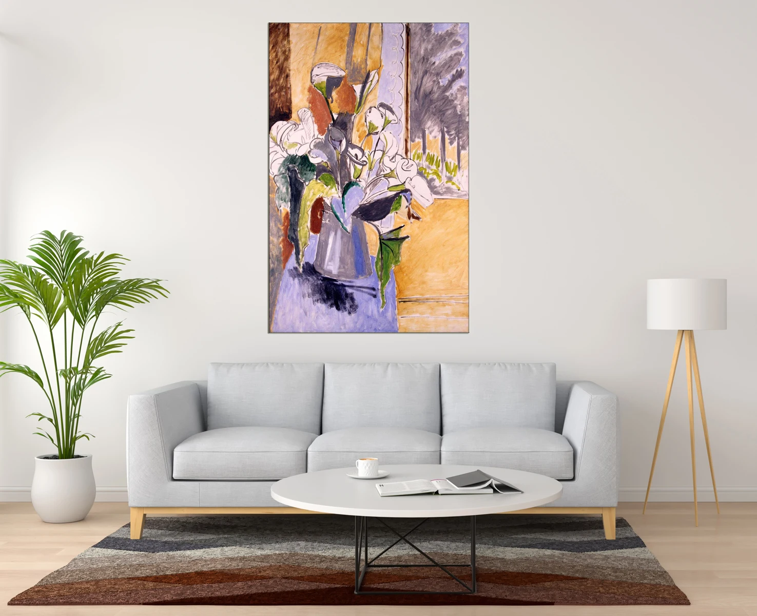 Bouquet of Flowers on a Veranda 1912, Henri Matisse Oil Painting Reproduction On Linen Canvas Famous Floral Still‑Life Wall Art