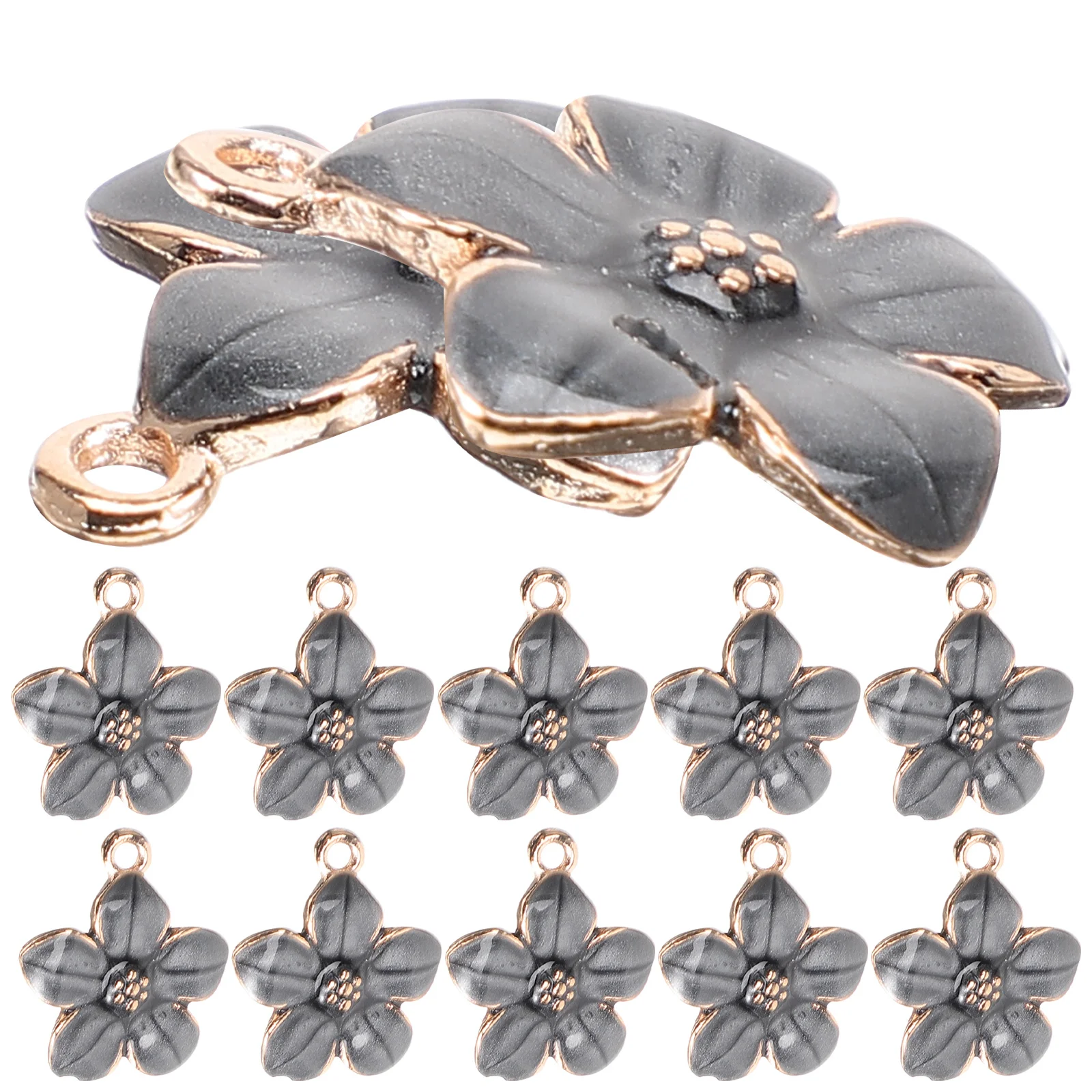 

50 шт., подвески в виде цветка из сплава, кулон с вишневым цветком, сделай сам, изготовление ювелирных изделий, ожерелье, браслет, принадлежности для рукоделия, ожерелье с вишневым цветком